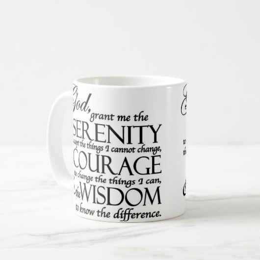 Serenity Prayer Koffiemok (Voorkant links)