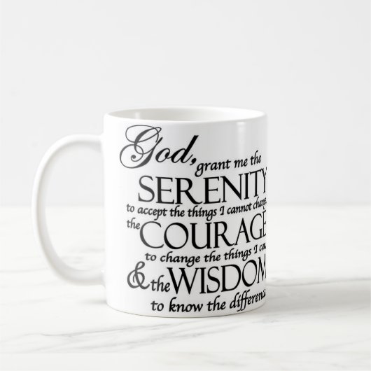Serenity Prayer Koffiemok (Links)