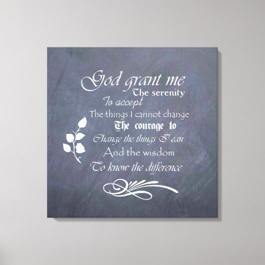 Serenity Prayer krijtbord Muurkunst, kies grootte Canvas Afdruk (Voorkant)