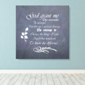 Serenity Prayer krijtbord Muurkunst, kies grootte Canvas Afdruk (Insitu (Houten vloer))