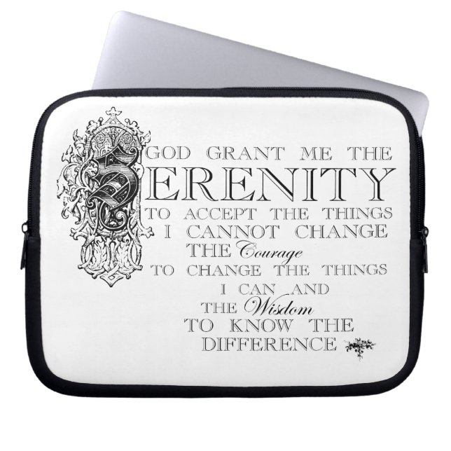 Serenity Prayer Laptop Sleeve (Voorkant)