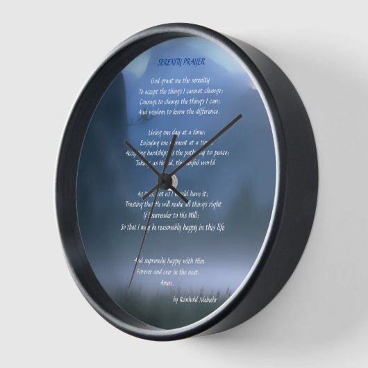 Serenity Prayer Large Clock (Hoek)