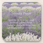 Serenity Prayer Lavender Garden Floral Bier Onderzetter (Voorkant)