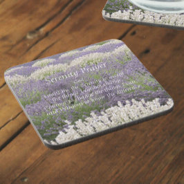 Serenity Prayer Lavender Garden Floral Bier Onderzetter
