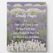 Serenity Prayer Lavender Garden Floral Fotoplaat (Voorkant)
