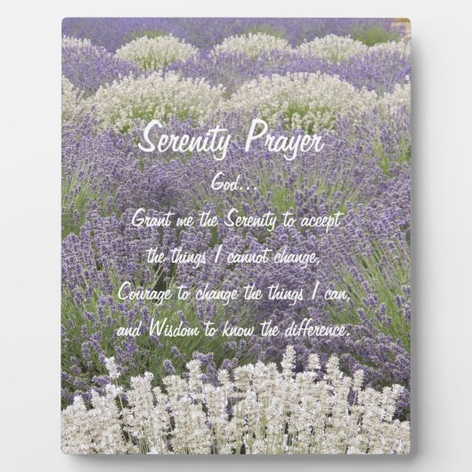 Serenity Prayer Lavender Garden Floral Fotoplaat (Voorkant)