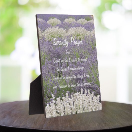 Serenity Prayer Lavender Garden Floral Fotoplaat