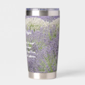 Serenity Prayer Lavender Garden Floral Geïsoleerde Drinkbeker (Achterkant)