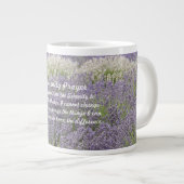 Serenity Prayer Lavender Garden Floral Grote Koffiekop (Voorkant rechts)