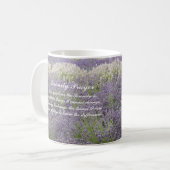 Serenity Prayer Lavender Garden Floral Koffiemok (Voorkant links)