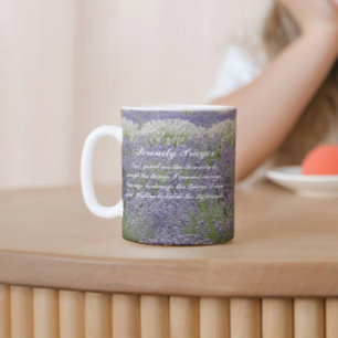 Serenity Prayer Lavender Garden Floral Koffiemok