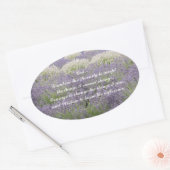 Serenity Prayer Lavender Garden Floral Ovale Sticker (Envelop)
