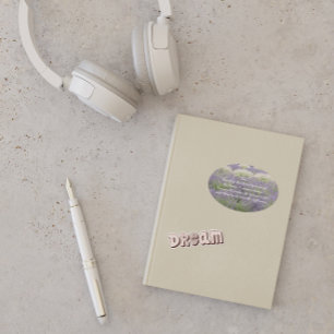 Serenity Prayer Lavender Garden Floral Ovale Sticker