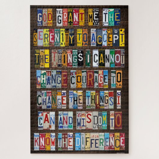 Serenity Prayer-licentie Bord Art Design Turnpike Legpuzzel (Verticaal)
