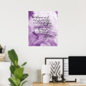 Serenity Prayer Light Paars Peony Poster (Thuiskantoor)