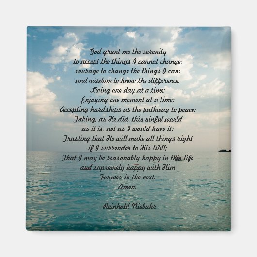 Serenity Prayer Magnet (Voorkant)