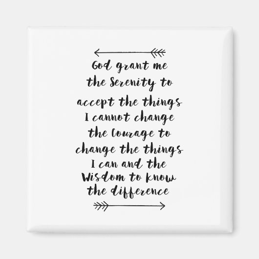 Serenity Prayer Magnet (Voorkant)