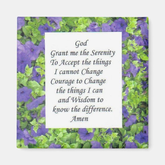 serenity prayer magnet (Voorkant)
