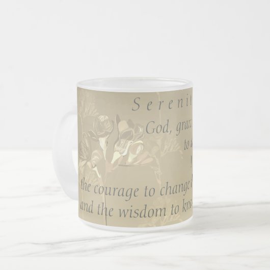 Serenity Prayer Matglas Koffiemok (Voorkant links)