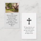 Serenity Prayer Memorial Begrafenis Waterverf Kaar Visitekaartje (Voorkant / Achterkant)