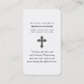 Serenity Prayer Memorial Kaart Visitekaartje (Achterkant)