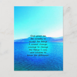 Serenity Prayer met Blue Ocean and Amazing Sky Briefkaart