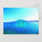 Serenity Prayer met Blue Ocean and Amazing Sky Briefkaart (Voorkant)