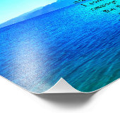 Serenity Prayer met Blue Ocean and Amazing Sky Foto Afdruk (Hoek)