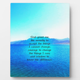 Serenity Prayer met Blue Ocean and Amazing Sky Fotoplaat