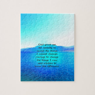 Serenity Prayer met Blue Ocean and Amazing Sky Legpuzzel