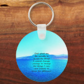 Serenity Prayer met Blue Ocean and Amazing Sky Sleutelhanger (Achterkant)