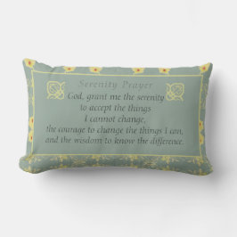 Serenity Prayer met Daisies op Grey Kussen
