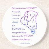 Serenity Prayer met Hond Onderzetters (Voorkant)