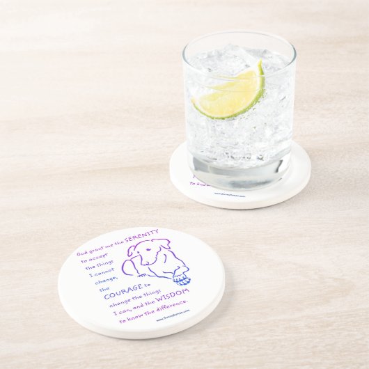 Serenity Prayer met Hond Onderzetters (Zijkant)