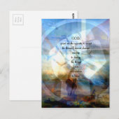 Serenity Prayer met inspirerende Motivatie kunst Briefkaart (Voorkant / Achterkant)