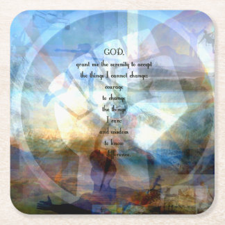 Serenity Prayer met inspirerende Motivatie kunst Kartonnen Onderzetters