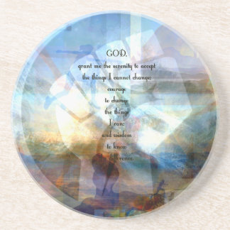 Serenity Prayer met inspirerende Motivatie kunst Zandsteen Onderzetter