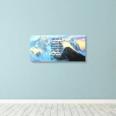 Serenity Prayer met panoramisch Uitzicht Mount Eve Canvas Afdruk (Insitu (Houten vloer))