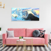 Serenity Prayer met panoramisch Uitzicht Mount Eve Canvas Afdruk (Insitu (Woonkamer))