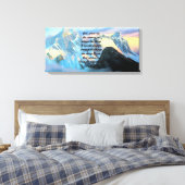Serenity Prayer met panoramisch Uitzicht Mount Eve Canvas Afdruk (Insitu (Slaapkamer))