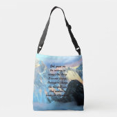 Serenity Prayer met panoramisch Uitzicht Mount Eve Crossbody Tas (Achterkant)