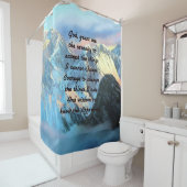 Serenity Prayer met panoramisch Uitzicht Mount Eve Douchegordijn (In situ)