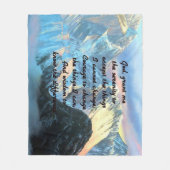 Serenity Prayer met panoramisch Uitzicht Mount Eve Fleece Deken (Voorkant)