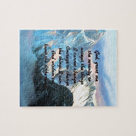 Serenity Prayer met panoramisch Uitzicht Mount Eve Legpuzzel (Horizontaal)