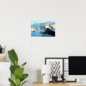 Serenity Prayer met panoramisch Uitzicht Mount Eve Poster (Thuiskantoor)
