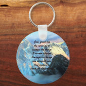 Serenity Prayer met panoramisch Uitzicht Mount Eve Sleutelhanger (Voorkant)