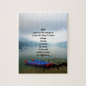 Serenity Prayer met Phewa Lake Panoramic Uitzicht Legpuzzel (Verticaal)