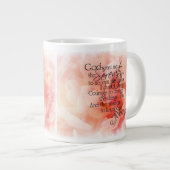 Serenity Prayer met Pink Peony Jumbo Mok (Voorkant rechts)