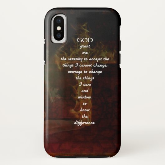 Serenity Prayer met prachtige Christelijke kunst Case-Mate iPhone Case (Achterkant)