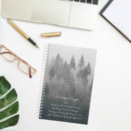 Serenity Prayer Misty Forest Notitieboek